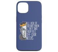 Ruth Bader Ginsburg Ask Feet Off Our Necks RBG Meme on Back Coque pour iPhone 13