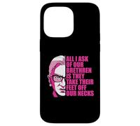 Ruth Bader Ginsburg Ask Feet Off Our Necks RBG Meme on Back Coque pour iPhone 14 Pro Max