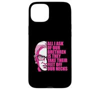 Ruth Bader Ginsburg Ask Feet Off Our Necks RBG Meme on Back Coque pour iPhone 15 Plus