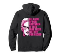Ruth Bader Ginsburg Ask Feet Off Our Necks RBG Meme on Back Sweat à Capuche