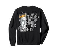 Ruth Bader Ginsburg Ask Feet Off Our Necks RBG Meme on Back Sweatshirt