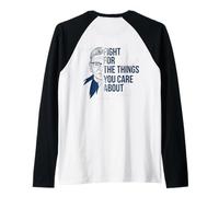 Ruth Bader Ginsburg Fight Things Care About RBG Meme on Back Manche Raglan