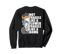 Ruth Bader Ginsburg Not Fragle Like Flower RBG Meme on Back Sweatshirt