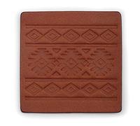 Ruth&Boaz Lot de 4 dessous de verre en cuir végétal fait à la main (Aztec 1)
