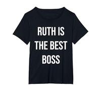 Ruth est la Meilleure patronne T-Shirt, Femme Grandes Tailles, Noir, 5X