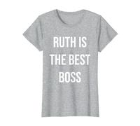 Ruth est la Meilleure patronne T-Shirt, Femme, Gris Chiné, 3XL