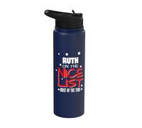 Ruth On The Nice List Nom de Noël amusant Ruth Stainless Steel Insulated Water Bottle