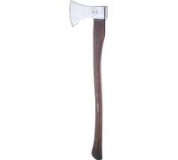 RUTHE Hache Hickory 1.400 g | Hache de jardinage robuste | Hachette à fendre avec manche en hickory 80 cm | Outil durable pour coupe et ébranchage | Acier forgé certifiée VPA/GS