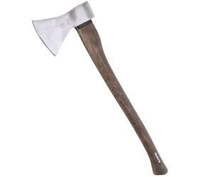 RUTHE Hache Hickory 1.600 g | Hachette à fendre avec Manche en Hickory | Hache de Jardinage Robuste | Outil Durable pour Coupe et ébranchage | Acier forgé certifiée VPA/GS