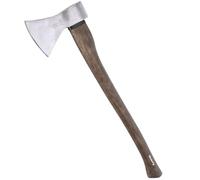 RUTHE Hache Hickory 1250 g | Hachette à fendre avec Manche en Hickory 80 cm | Hache de Jardinage Robuste | Outil Durable pour Coupe et ébranchage | Acier forgé certifiée VPA/GS