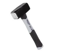 RUTHE Massette Fiberglas 1250 g | Massette durable pour usage professionnel | Marteau robuste DIN 6475 | Masse avec tête en acier noirci | Manche ergonomique 3 composants | Fibres de verre incassables