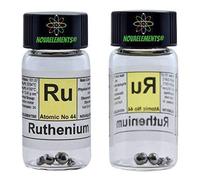 Ruthénium Élément Métallique 44 Ru, Champion Pure 0,5 Grammes 99,99% en Flacon de Verre avec Étiquette