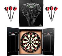 Ruthless Home Darts Centre | Armoire de Fléchettes avec Cible et 2 Jeux (Cobra)