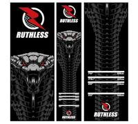 RUTHLESS Tapis de fléchettes | Tapis de fléchettes robuste, antidérapant et durable pour sol noir (Cobra)