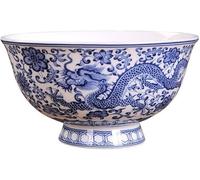 RUTHYEARS Bol en céramique de Style Chinois, Bol en Porcelaine Ancienne, Bol à Riz, Bol en Porcelaine Bleu et Blanc, Bol à Motif de Dragon, Bol en Porcelaine d'os de ménage (6 Pouces)