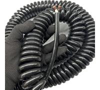 RUTHYEARS Câble d'alimentation en spirale, cordon de câble métallique super doux à 2 noyaux,5 mm Cordon télescopique extensible carré Ressort Extension(Stretch 3 Meter)