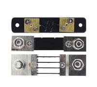 RUTHYEARS Panneau de résistance de shunt, Shunt 10A20A30A50A100A200A300A 75mV FL-2 Compteur de Tension numérique Ampèremètre analogique DC Résistance de shunt de Courant avec Base 1 pièces(1A)