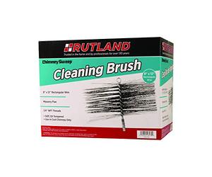 Rutland Products Chimney Sweep Rectangular Chimney Cleaning Brush, Black, 8 x 12-inch