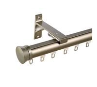 Rutschfeste Duschvorhangstange 200 cm mit Halterung - Multifonction Vorhangschiene für Badezimmer Balkon Fenster Schlafzimmer & Schrank - Champagne Farbe