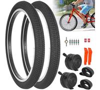 RUTU 20 Pouces pneus de vélo 20 x 1,95/2,10 avec pneus de vélo à Chambre à air 56-406 BMX pour Enfants 20x1,95 20x2,0 20x2,1 20x2,125 20x2,20 2-Pack