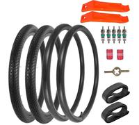 Rutu 2pcs Pneu Vélo Pliant 26x2.35 Avec Chambre À Air, Hybride & Plage, 26x2.30/2.40. Multicolore