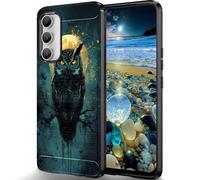 RUUHLJLET Conçu pour Samsung Galaxy S25 FE 6,7" 2025, texture brossée, coque de protection fine en TPU souple, motif chouette