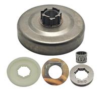 RUURUU Kit de jante de pignon d'embrayage 3/8" 8T avec roulement et rondelle anti-poussière pour tronçonneuse Husqvarna 61 66 266 268 272 501831504