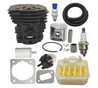 RUURUU Tronçonneuse 44mm Cylindre Piston Kit pour Husqvarna 350, 351, 353, 346XP, Jonsered CS2150, CS2149, CS2152, CS2153 - OEM 503869971, 537024003, 503894401, 503889401 62501