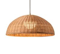 RuuXanthous Abat-Jour Rustique en Forme de Panier, Style côtier, luminaire Suspendu réglable tissé à la Main, idéal pour Une Cuisine, Une Chambre ou Un Salon, culot E27
