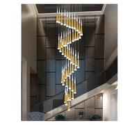 RuuXanthous Lustre, décoration d'intérieur Moderne, Lampes LED suspendues pour escalier, Salon, éclairage intérieur Suspendu (APP avec télécommande, intensité Variable, 48 têtes dorées)
