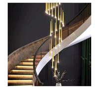 RuuXanthous Lustre, Lustre d'escalier Moderne, éclairage Nordique de Luxe, Lampes de Plafond Simples, Suspension à LED pour Le Salon, éclairage intérieur (30 têtes dorées)