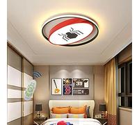 RuuXanthous Plafonnier LED à intensité Variable, lumière Blanche Chaude/Neutre/Froide, pour Chambre d'enfant, Salon, Applique Murale Ronde Spiderman, 50 cm