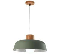RuuXanthous Plafonnier Macarons en Forme de dôme avec Abat-Jour en Aluminium, luminaire de Plafond, E26, pour Restaurant, Salle à Manger, Chambre à Coucher, Cuisine, Bar, Vert, 38 cm