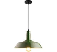 RuuXanthous Suspension Industrielle Style loft américain rétro Couleur Macaron, luminaire décoratif d'intérieur, idéal pour Un café, Un Magasin de vêtements, Un Lustre Vert, 36 x 25 cm