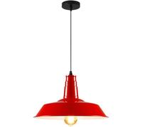 RuuXanthous Suspension Industrielle Style loft américain rétro Couleur Macaron, luminaire décoratif d'intérieur, idéal pour Un café, Un Magasin de vêtements, Un Lustre Rouge, 26 x 23 cm