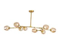 RuuXanthous Suspension réglable, Lustre Moderne Spoutnik 6 lumières E27, plafonnier Milieu du siècle pour Couloir, Bar, Cuisine, Salle à Manger - galvanoplastie Gris fumé 5 C'est si Gentil