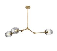 RuuXanthous Suspension réglable, Lustre Moderne Spoutnik 6 lumières E27, plafonnier Milieu du siècle pour Couloir, Bar, Cuisine, Salle à Manger - galvanoplastie Gris fumé 5 C'est si Gentil