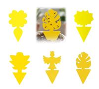Ruvan 100 PCS Anti Moucherons Interieur, Nematodes Moucherons Terreau, Attrape Moucheron Plantes, Pièges à Insectes Jaune Collants pour intérieur et extérieur, Ultra Efficace Non Toxiques