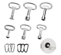 Ruvan 12 Piece Set Triangle Key Bin Square Key, Square Triangle, Metal Slot, Universal Keys for Electric Cabinet,