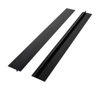 Ruvan 2 PCS Joint Silicone Gap Cover, 63cm De Long Couvercles D'espacement De Comptoir De Cuisine En Silicone, Bandes De Remplissage Pour Cuisines, Fours Et Machines À Laver (Noir)