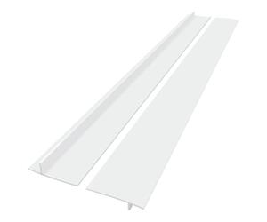 Ruvan 2 pièces Joint Silicone Gap Cover,Couvercle D'écart de Comptoir de Cuisinière en Silicone de Cuisine, déversements Entre Les comptoirs, plaques de Cuisson, Avec Feux Variés (Blanc, 25 inches)