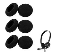 Ruvan 3 Paire Rechange Coussinets en Mousse pour Casque Audio,Coussinets Oreillettes, pour Casque Audio, Oreillettes en Mousse Douce Compatible pour Sennheiser PC 2/PC 3/PC 5/PC 7 USB/PC 8 USB, Pads