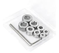 Ruvan 8PCS 3-10mm Foret Profondeur Butée Anneau, Ensemble Positionneur D'Anneau Réglable Colliers Limitation Forage Localisateur Pour Tous Les Forets À Bois