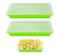 Ruvan Germoir Pour Graines À Germer, Lot De 4 Plateau Semis, 22 Cm, Idéal Comme Boîte À Germes Pour Graines Germées - Kit De Démarrage Pour Germes, Microverts Et Cressons