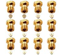 Ruvan Gicleur Gaz Butane, 12 Pcs Gicleur Gaz Butane Universels, 2×0.5mm, 2×0.7mm, 2×0.8mm, 2×0.9mm, 2×0.95mm, 2×1.1mm, Adaptateur GPL Bouteille Pour Plaque De Cuisson Gaziniere