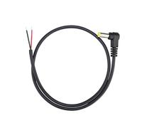 Ruvan Lot de 2 câbles d'alimentation DC à 90 degrés - 5,5 x 2,5 mm - Fiche nu - 16 AWG - Câble de réparation - 1 m - Pour bandes LED et caméra de vidéosurveillance - Noir