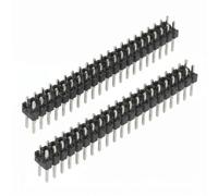 Ruvan Lot de 20 Barrettes mâles 2x20 Broches Pas 2,54 mm Standard, Connecteur Double Rangée Droit pour Raspberry Pi et Platine d'Essai, Pins Robustes pour Soudure Stable sur Circuit Imprimé