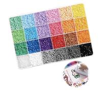 Ruvan Perles À Repasser Lot De 1900 Perles, 5 Mm 24 Couleurs, 1 Boîte De Rangement, Accessoires, Décoration DIY De Bijoux, Cadeau Anniversaire Noël Pour Garçon Filles