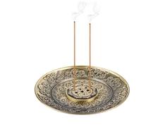 Ruvan Porte Encens En Bronze Antique, Support Encens Baton, 9CM, Support Encens Baton Bruleur Encens, Porte Encens, Fontaine A Encens, Plat D'Encens Lotus En Bronze Classique