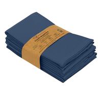 Ruvanti Lot de 6 serviettes de table en mélange de coton lavable, doux, durable, absorbant, 45,7 x 45,7 cm, pour hôtel, déjeuner, restaurant, fête de mariage, bleu océan